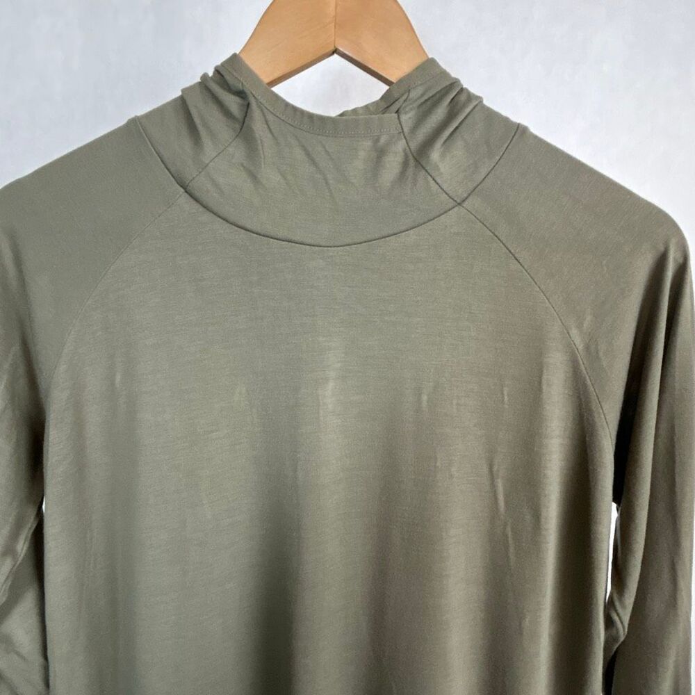 Free Fly Apparel Olive Green Long Sleeve Hooded Tee - Picture 2 of 9